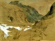 John Ruskin the pass of faido on the st gotthard oil on canvas